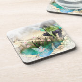 Fee in Elven Pond Vignette Getränkeuntersetzer (Linke Seite)