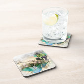 Fee in Elven Pond Vignette Getränkeuntersetzer (Rechte Seite)