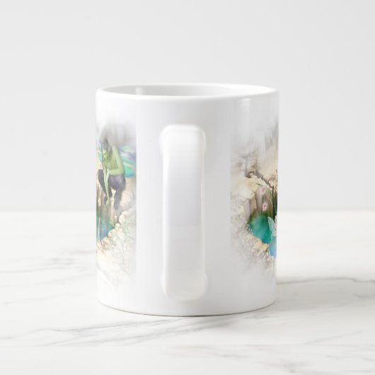 Fee in Elven Pond Vignette Jumbo-Tasse (Rückseite)