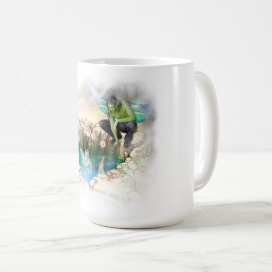 Fee in Elven Pond Vignette Kaffeetasse (VorderseiteRechts)