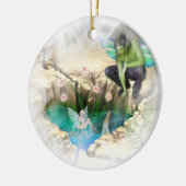 Fee in Elven Pond Vignette Keramik Ornament (Links)