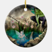Fee in Elven Pond Vignette Keramik Ornament (Hinten)