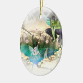 Fee in Elven Pond Vignette Keramikornament (Links)