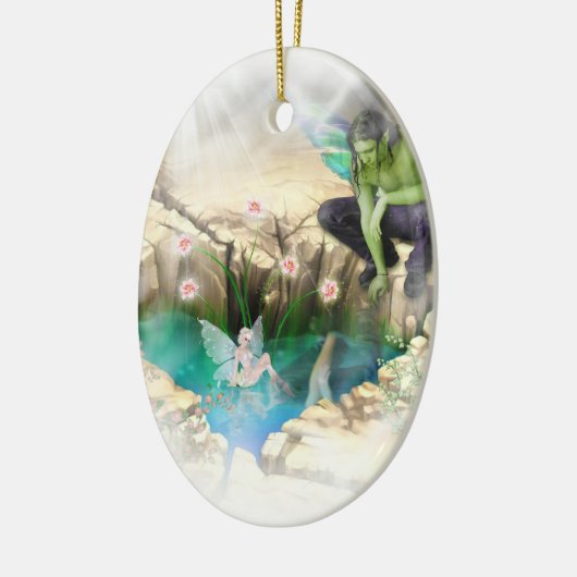 Fee in Elven Pond Vignette Keramikornament (Links)