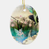 Fee in Elven Pond Vignette Keramikornament (Hinten)