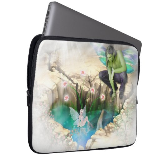 Fee in Elven Pond Vignette Laptopschutzhülle (Vorne Rechts)