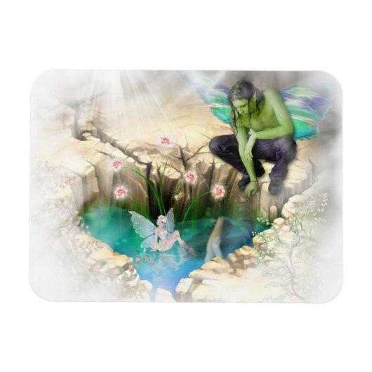 Fee in Elven Pond Vignette Magnet (Horizontal)