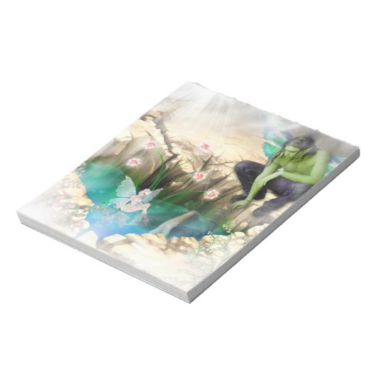 Fee in Elven Pond Vignette Notizblock (Rotiert)