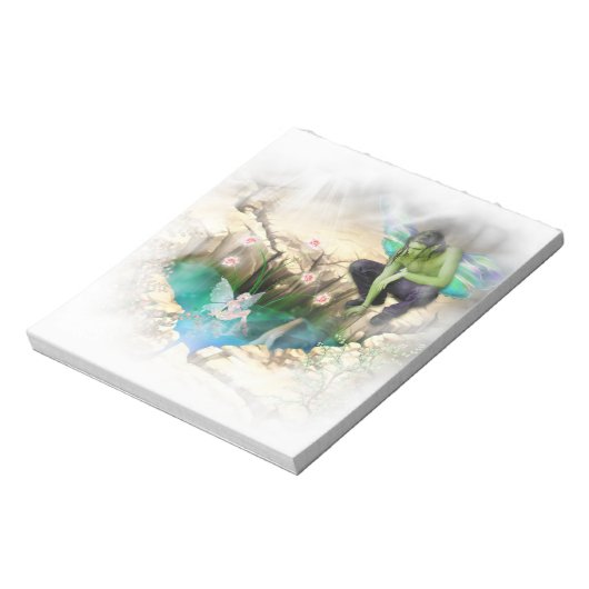 Fee in Elven Pond Vignette Notizblock (Rotiert)