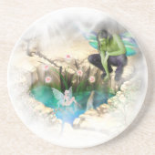 Fee in Elven Pond Vignette Sandstein Untersetzer (Vorne)