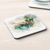 Fee in Elven Pond Vignette Untersetzer (Linke Seite)