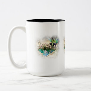 Fee in Elven Pond Vignette Zweifarbige Tasse