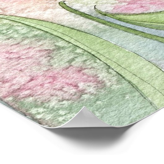 Fee in verzaubertem Gartenposter Poster (Ecke)