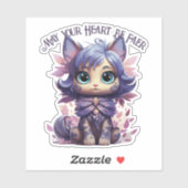 Fee Katzenaufkleber - "Darf dein Herz ein Vater se Aufkleber (Blatt)