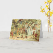 Fee King und Queen Fee Pagan Grußkarte Karte (Gelbe Blume)