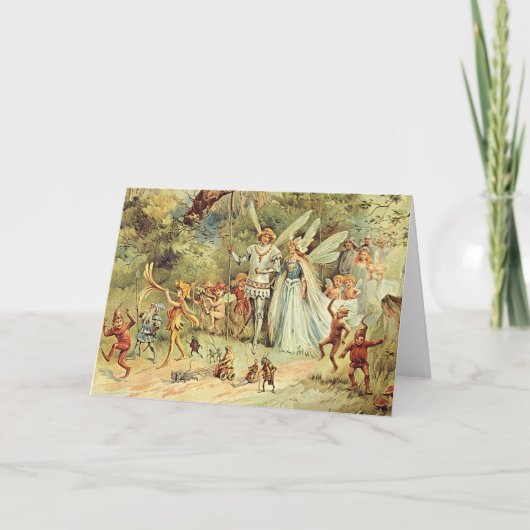 Fee King und Queen Fee Pagan Grußkarte Karte (Vorderseite)