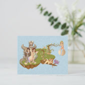 Fee Land Friends Pixel Art Postkarte (Stehend Vorderseite)