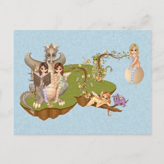 Fee Land Friends Pixel Art Postkarte (Vorderseite)
