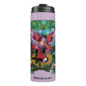 Fee Lila Red Mushroom Gothic Thermosbecher (Vorderseite)