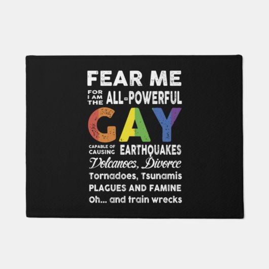 Fee Me I Be Gay Flag Geschenk lgbt Fußmatte (Vorderseite)
