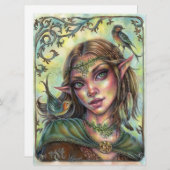 Fee Messengers Art Card Elf Fantasy Forest Female (Vorne/Hinten)