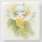 Fee Mimosa Steinuntersetzer (Vorderseite)