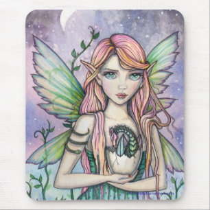 Fee mit Baby-Drachen-Mauspad von Molly Harrison Mousepad