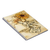 Fee mit Blume Notizblock (Rechte Seite)