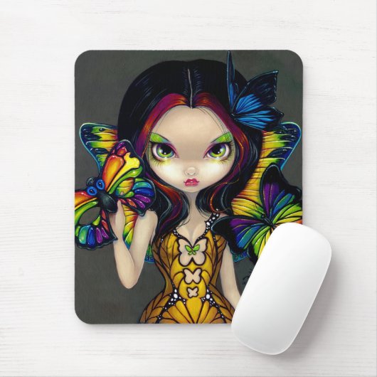 "Fee mit einer Schmetterlings-Maske" Mousepad (Mit Mouse)