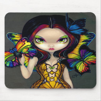 "Fee mit einer Schmetterlings-Maske" Mousepad
