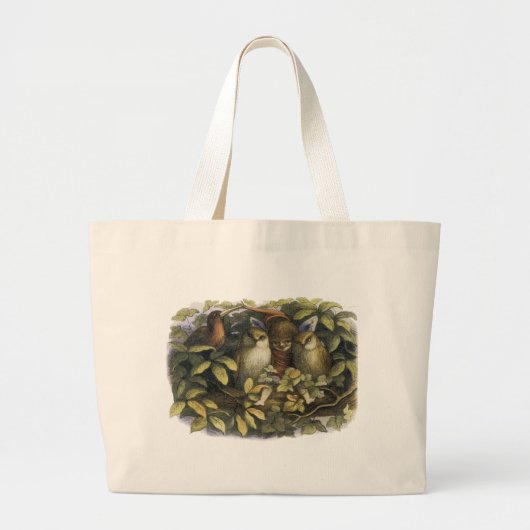 Fee mit Eulen-Tasche durch Richard Doyle Jumbo Stoffbeutel (Vorne)