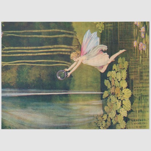 Fee mit Regenbogenblase Seidenpapier (Vorderseite)