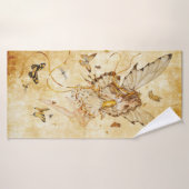 Fee mit Schmetterlingen Badehandtuch (Badehandtuch)