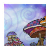 Fee Mushroom Art Fliese (Vorderseite)