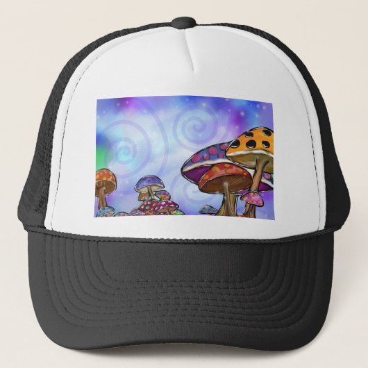 Fee Mushroom Art Truckerkappe (Vorderseite)