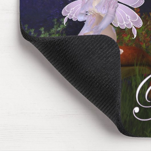 Fee on a Mushroom Design 3 - Glauben Sie Mousepad (Ecke)