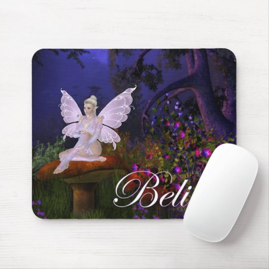 Fee on a Mushroom Design 3 - Glauben Sie Mousepad (Mit Mouse)