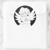 Fee Runder Aufkleber (Tasche)