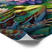 Fee Schlafen auf einer Blume Märchenhaft Poster (Ecke)