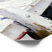 Fee sitzt auf einem Dock mit den Füßen im Wasser Poster (Ecke)