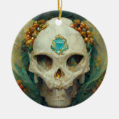 Fee Skull Fantasy Keramik Ornament (Vorne)