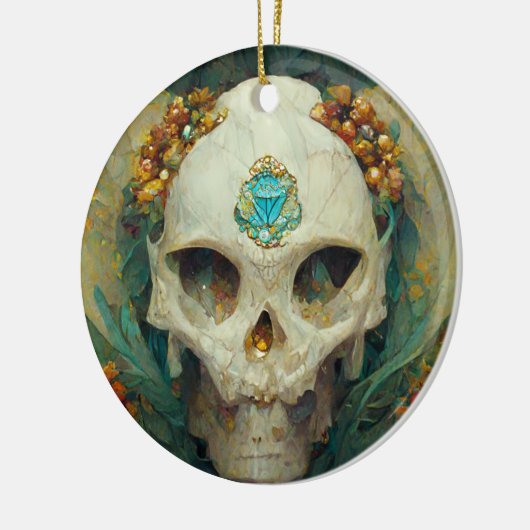 Fee Skull Fantasy Keramik Ornament (Links)