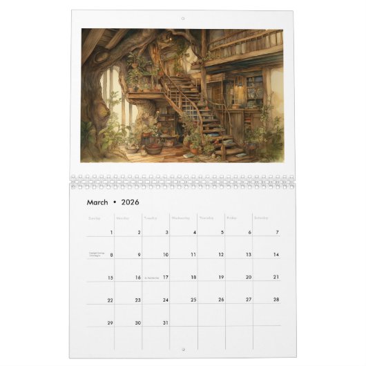Fee Tale Treehouse Interiors 2024 Kalender (Mär 2026)