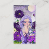 Fee-u. Katzen-"Mohnblumen-Nachtabenteuer-" Visitenkarte (Rückseite)