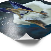 Fee und Blume "Fairies are Welcome here" Print Fotodruck (Ecke)