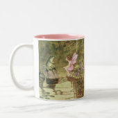 Fee-und Frosch-Kaffee-Tasse Zweifarbige Tasse (Links)