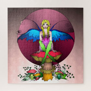 Fee und Pilze Puzzle