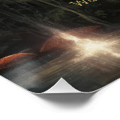 Fee unter Pilz im Regen Poster (Ecke)