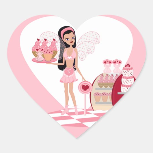 Fee Valentinstag Süßigkeiten Shoppe Aufkleber (Vorderseite)