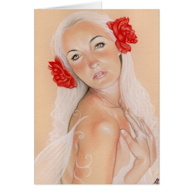 Fee verflochtene Rosen-Karte (Vorne)